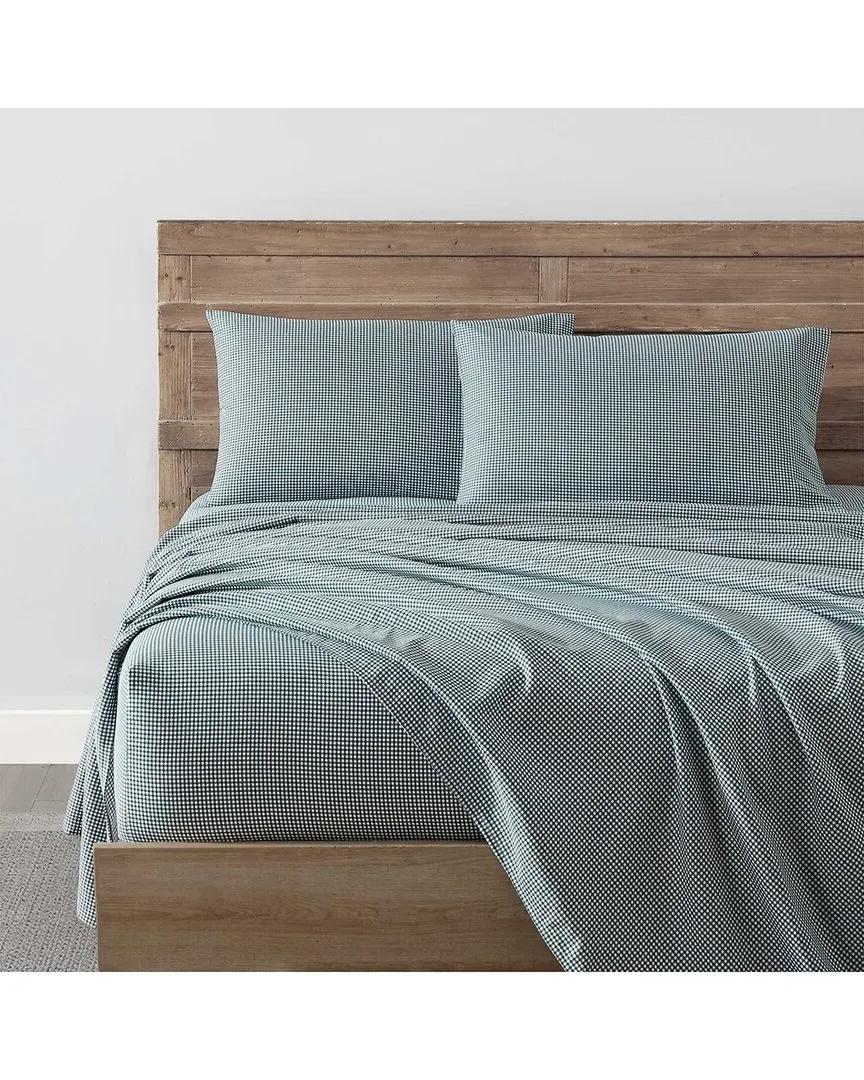 Bayside Plaid Flannel Sheet Set - Deep Green