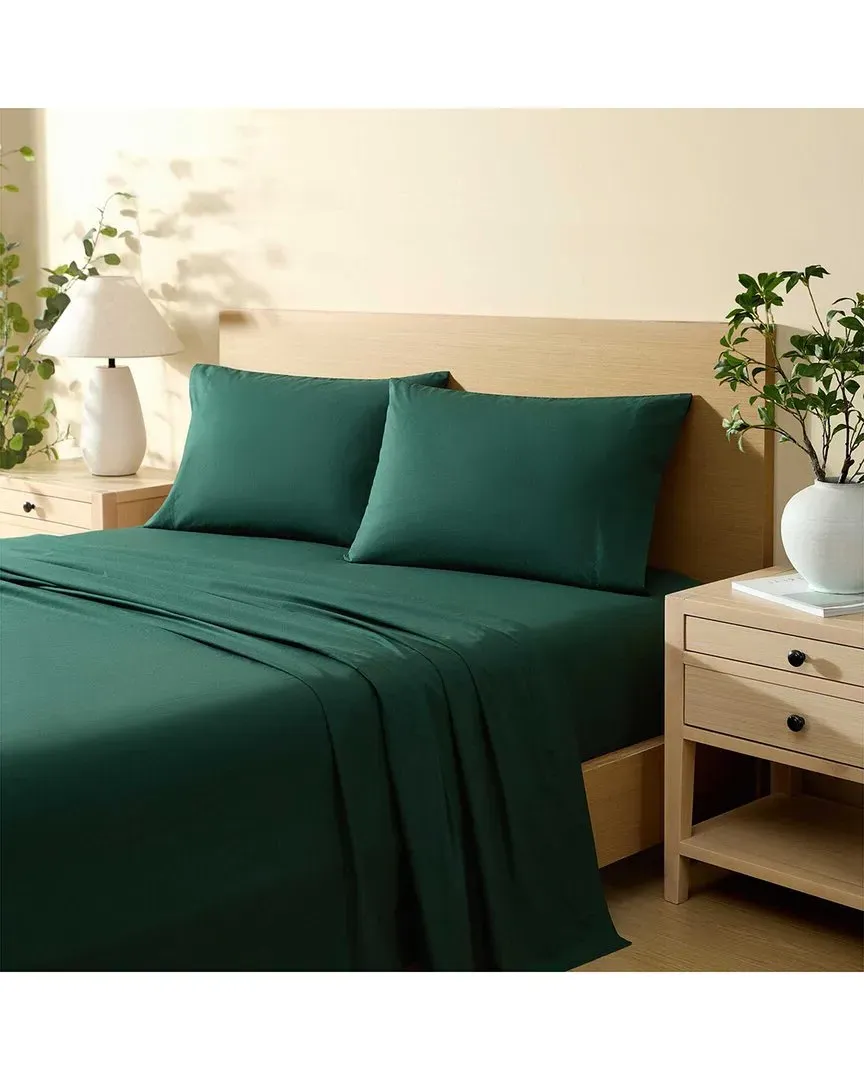 Bayview Cotton Percale Sheet Set - Garland Green image