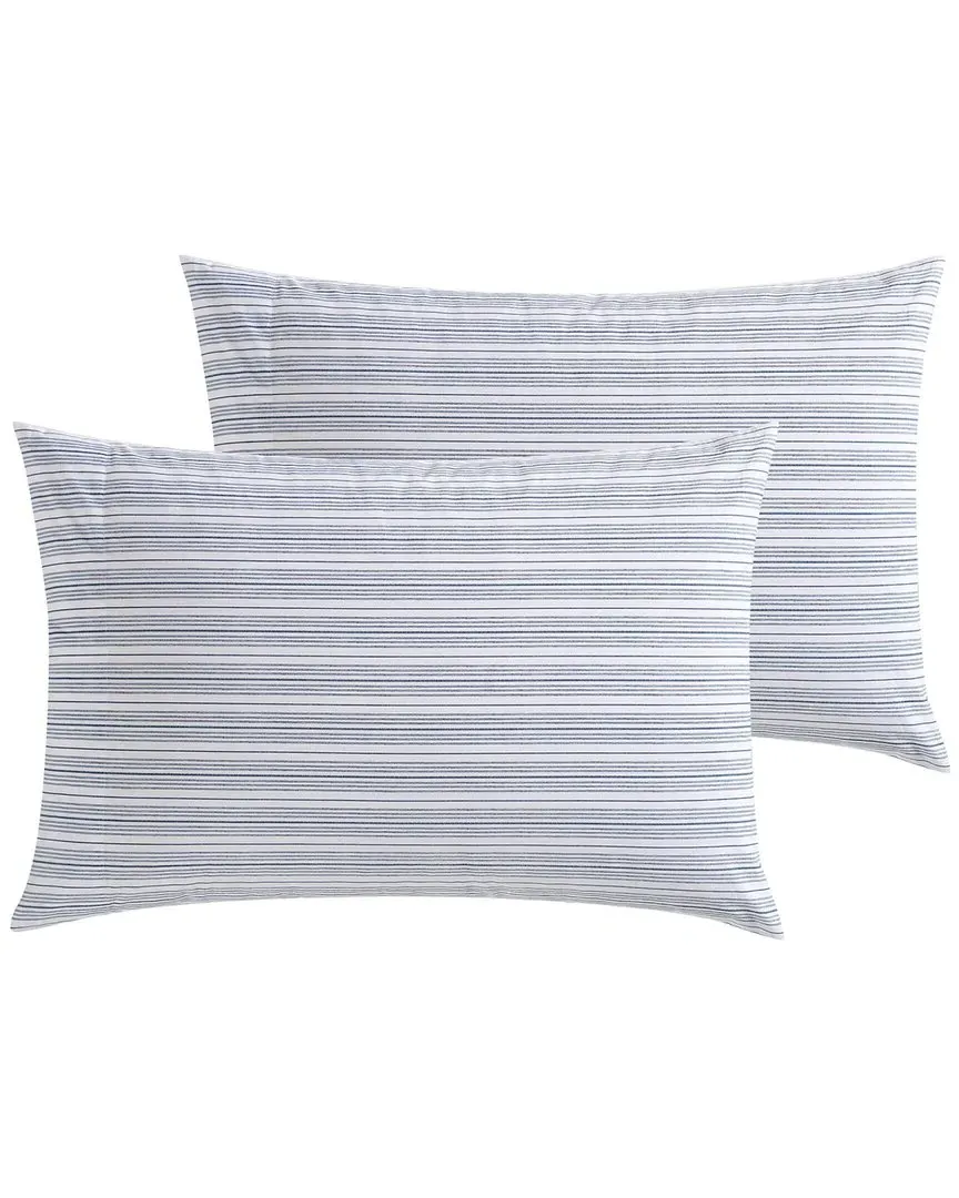 Beaux Stripe Percale Sham - Navy image