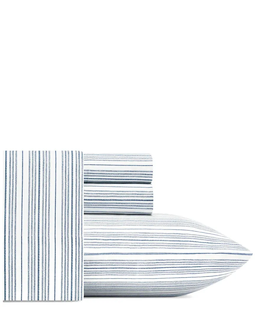 Beaux Stripe Sheet Set - Navy, Cotton