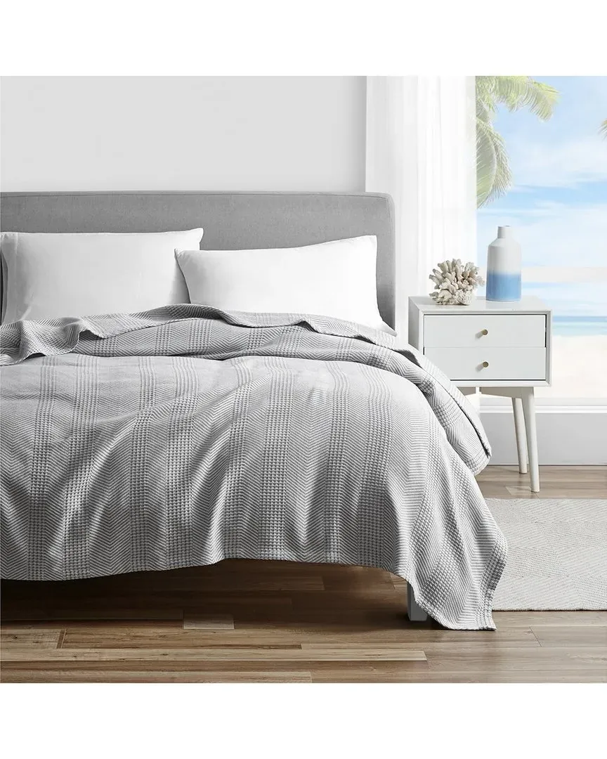Chevron Blanket - Grey, Cotton image