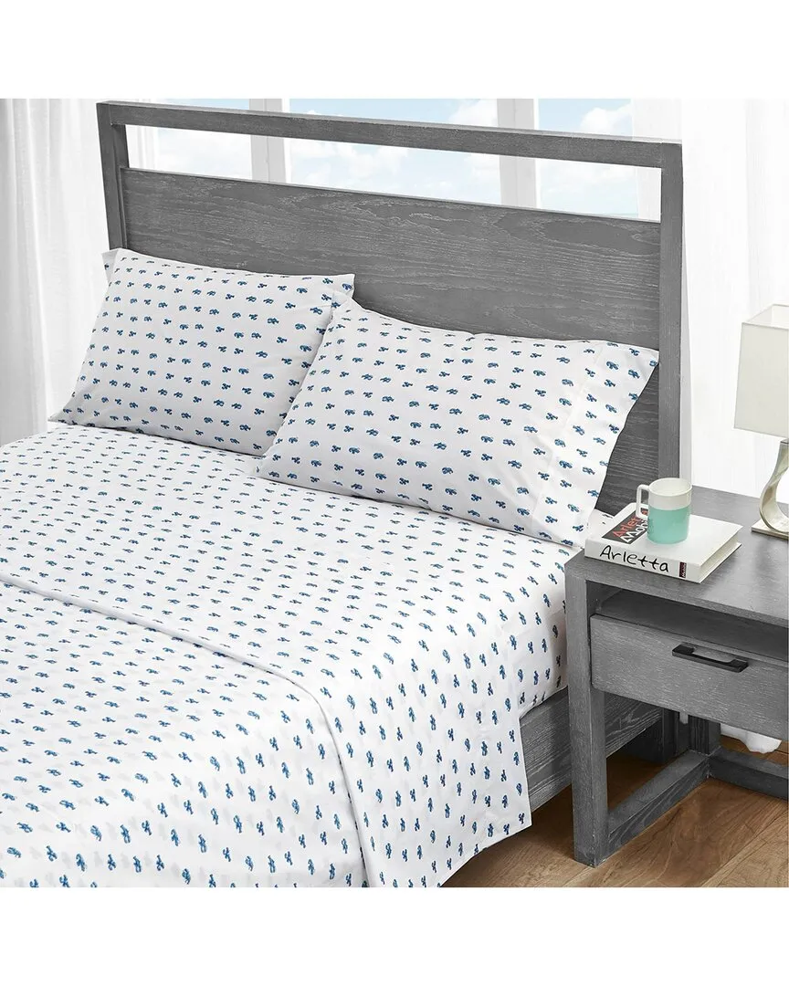 Cloyster Cotton Percale Sheet Set - Blue