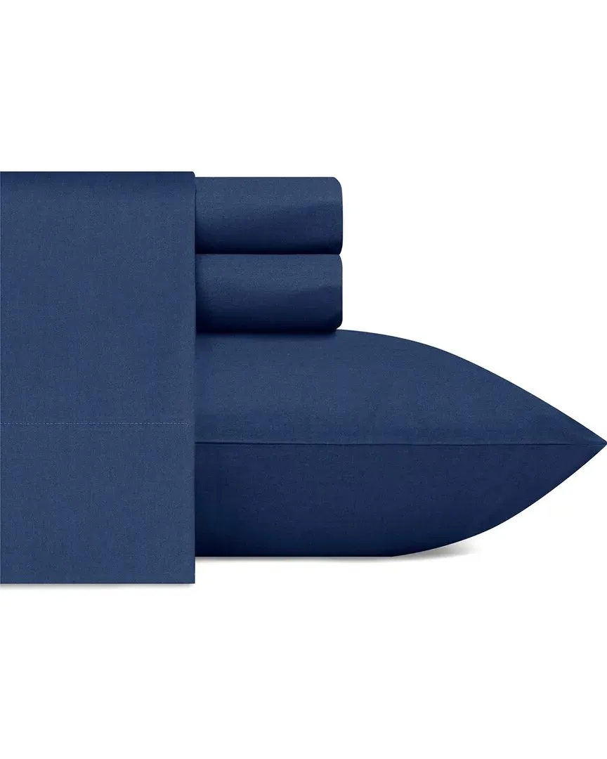 Cotton Percale Sheet Set - Blue