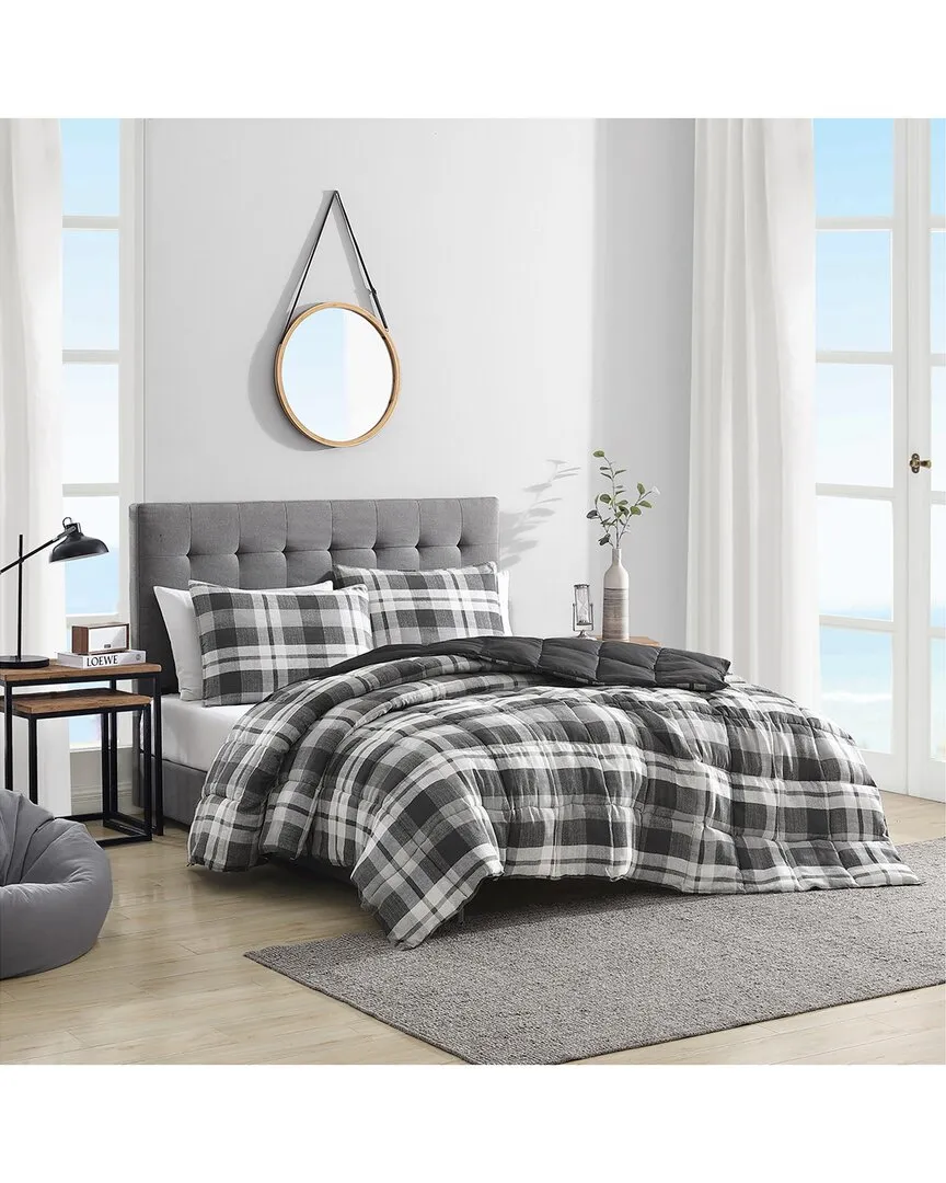 Crossview Plaid Comforter Set - Dark Grey, Polyester image