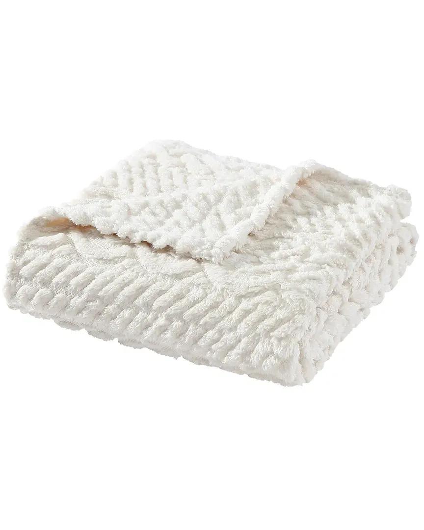 Declan Sherpa Reversible Throw Blanket - Ivory image