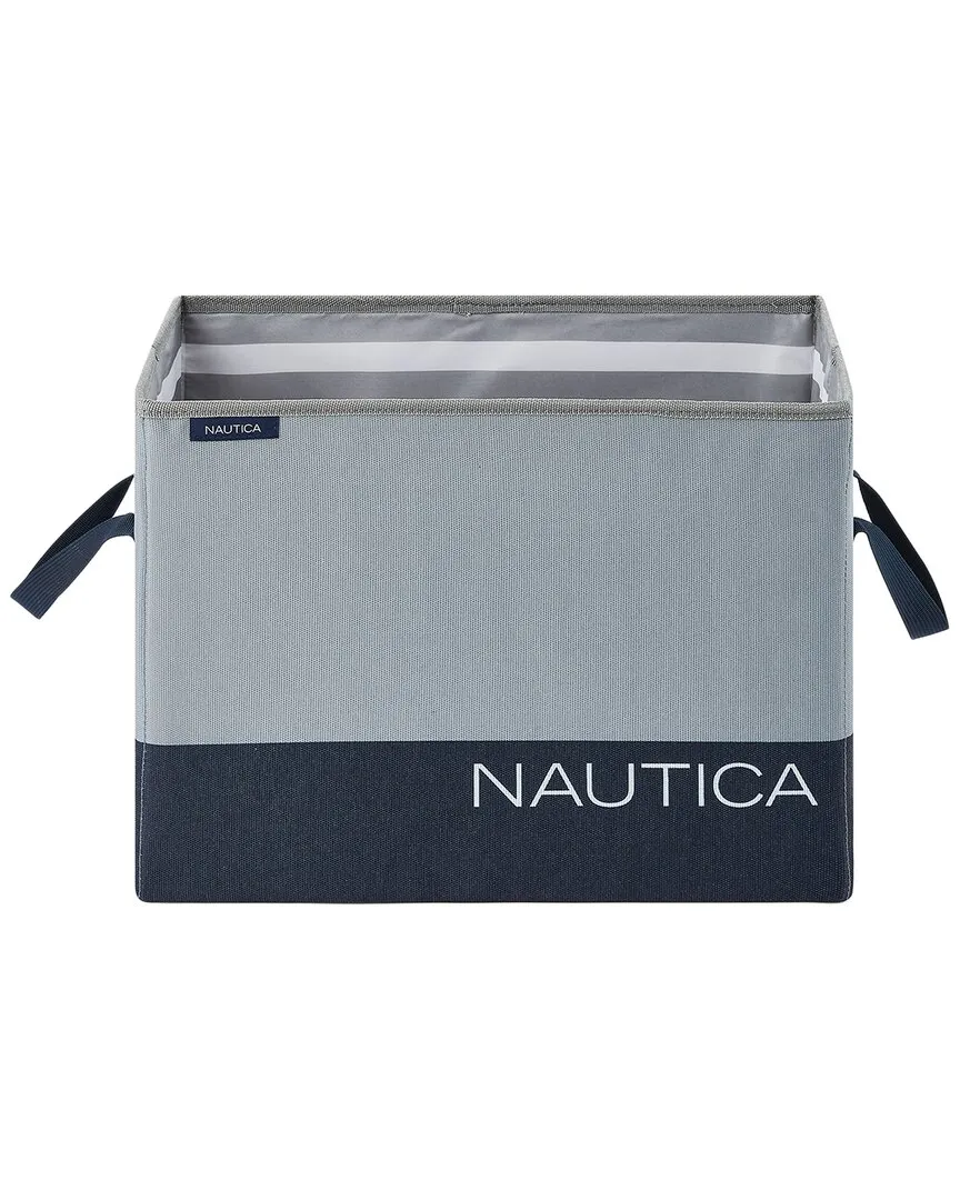 Folded Rectangle Storage Bin - Grey, Polyester