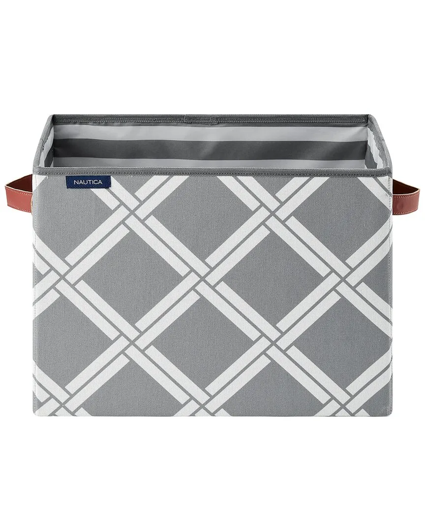 Folded Rectangle Storage Bin - Grey, Polyester
