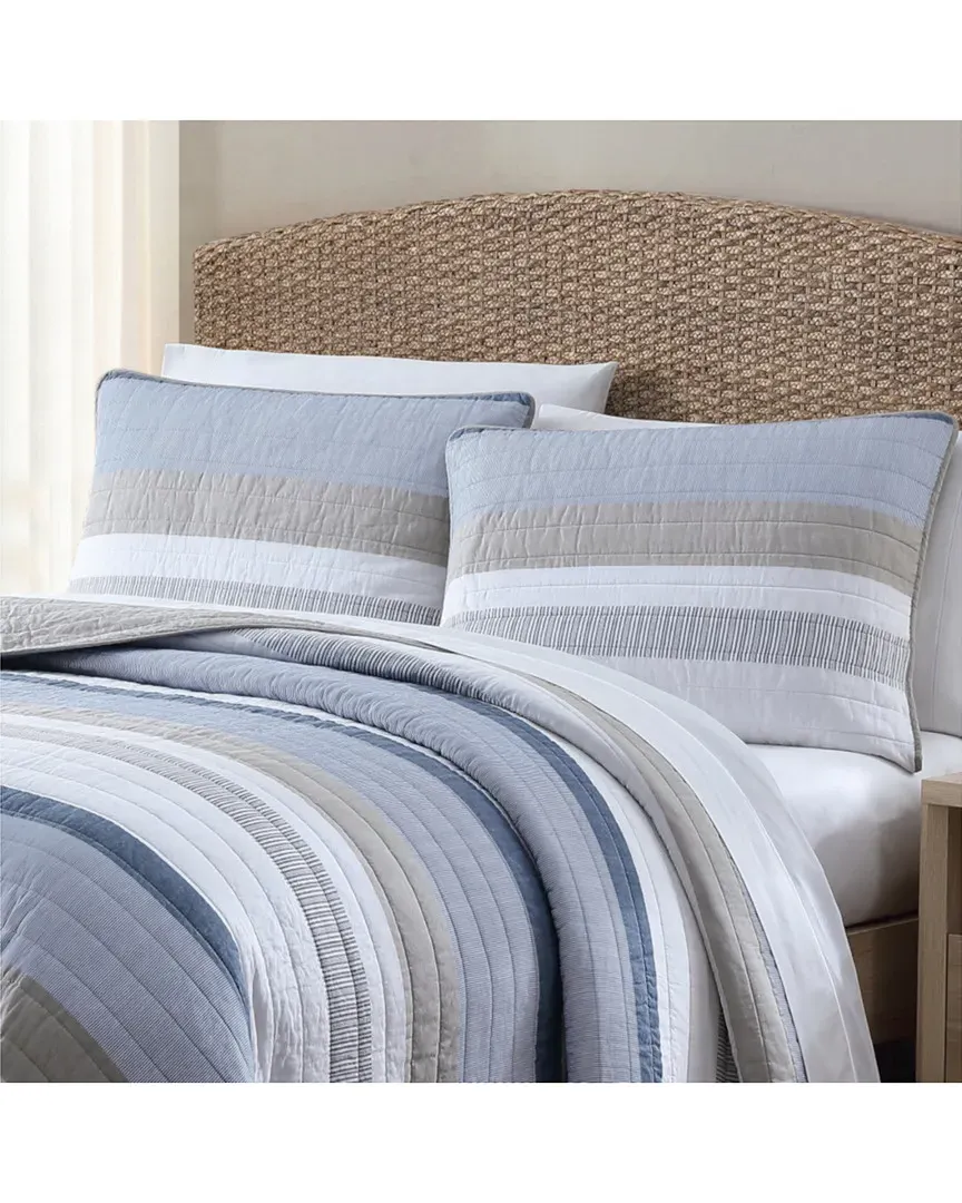 Galewood Full/Queen Quilt Set with Shams - Multi Blue, Cotton image