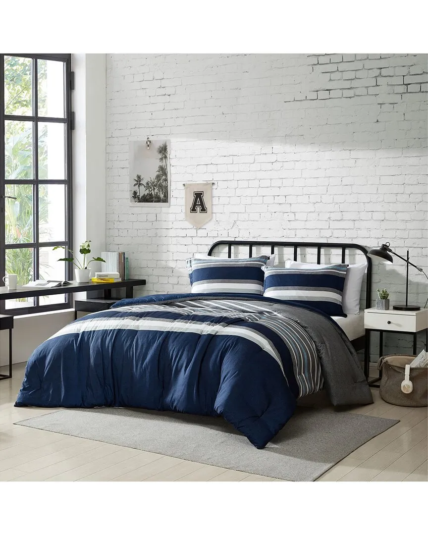 Heathered Block Lightweight Bed Set - Flagstone image