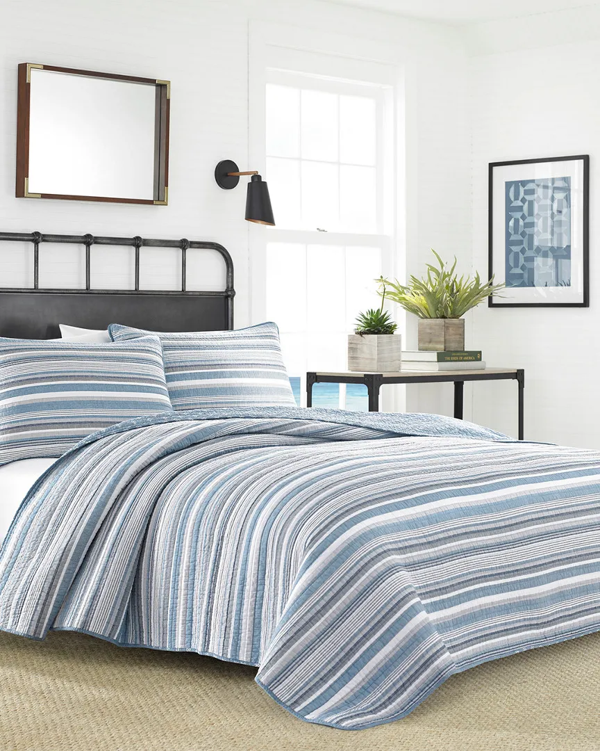 Jettison Quilt Set - Grey Blue White, Cotton image