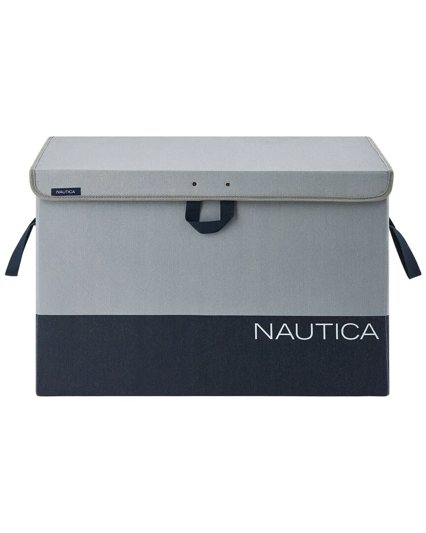 Large Storage Trunk with Lid - Grey, Polyester image