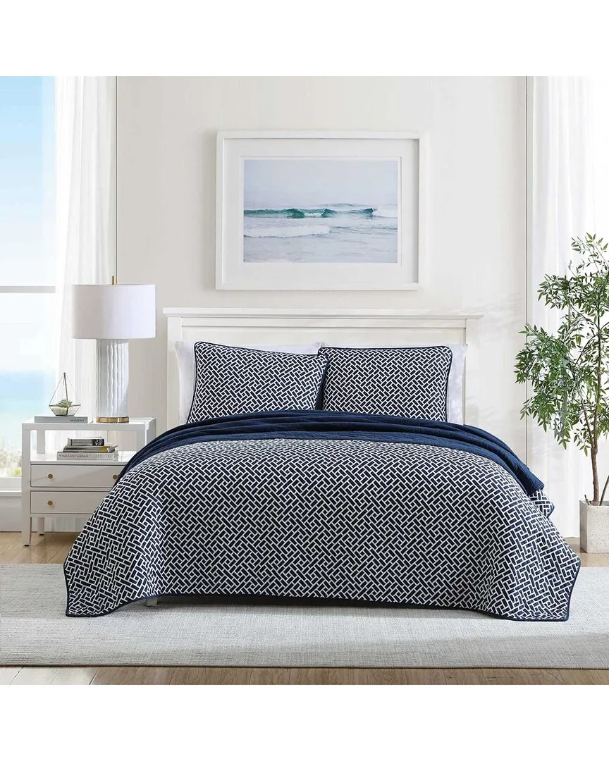 Lockridge Reversible Quilt Set - Navy, Cotton