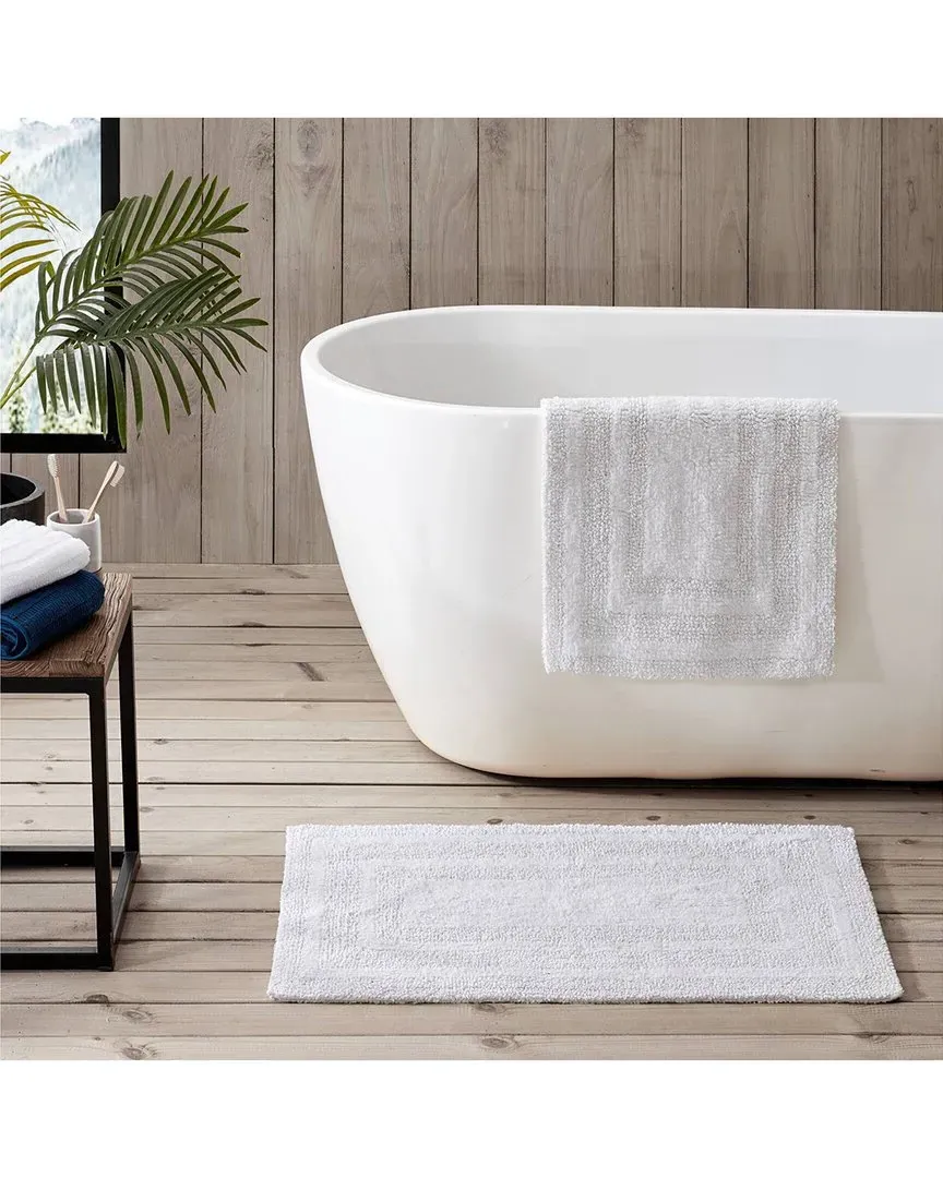 Logan 2-Piece Bath Rug Set - White, Cotton image