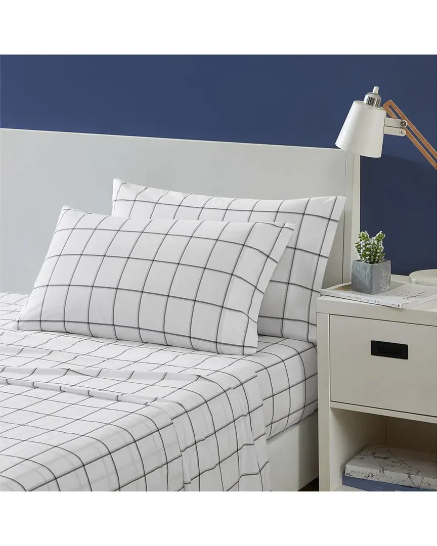 Plot Cotton Percale Sheet Set - Black image