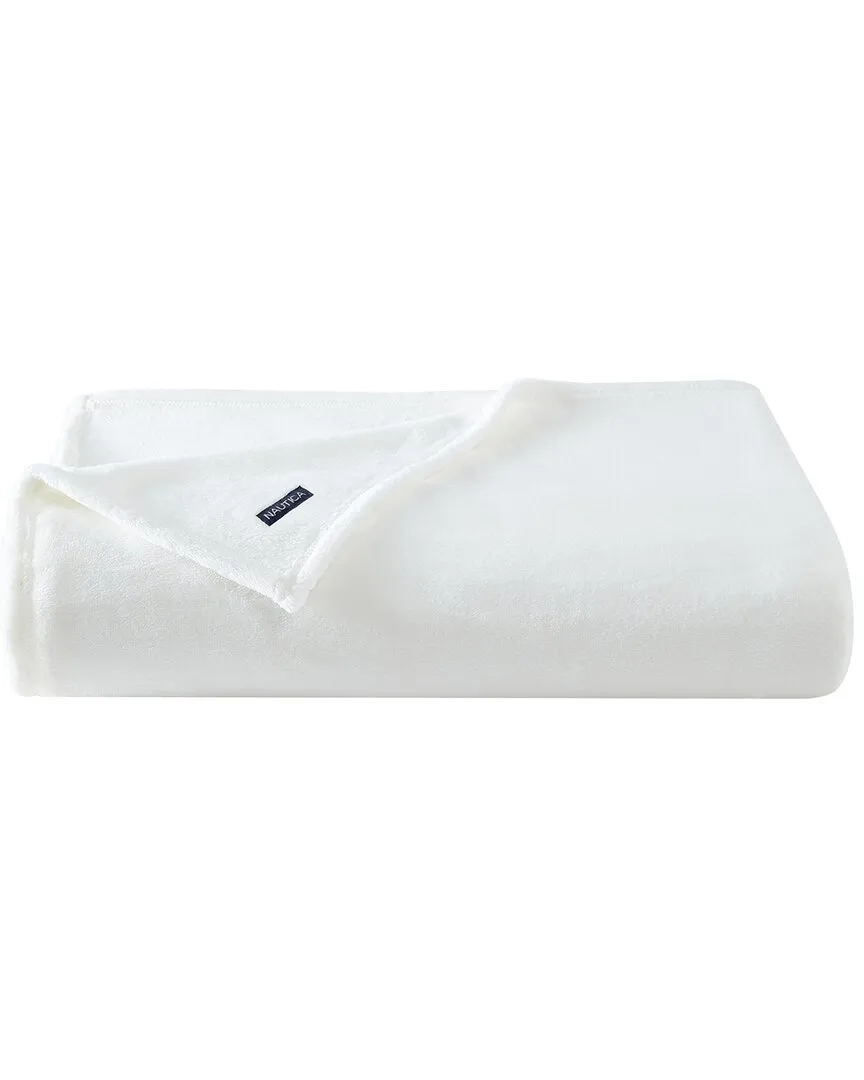 Plush Fleece Blanket - White, Polyester