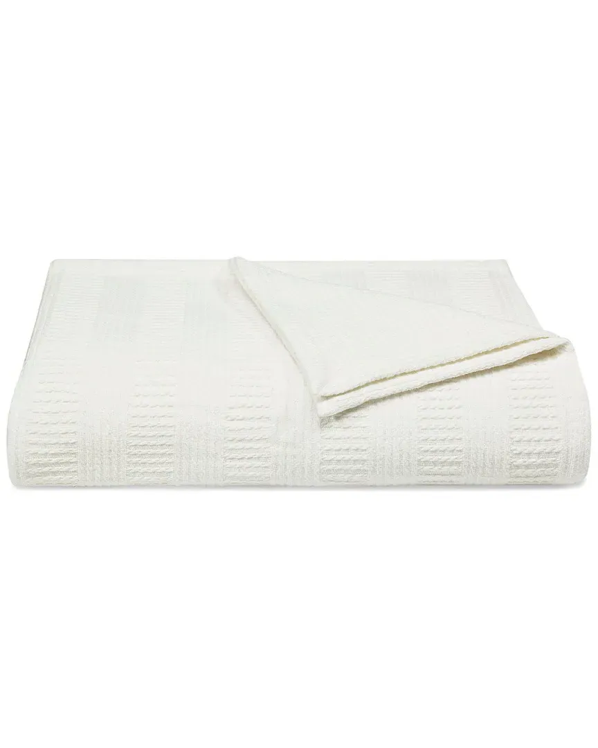 Rope Stripe Blanket - White, Cotton image