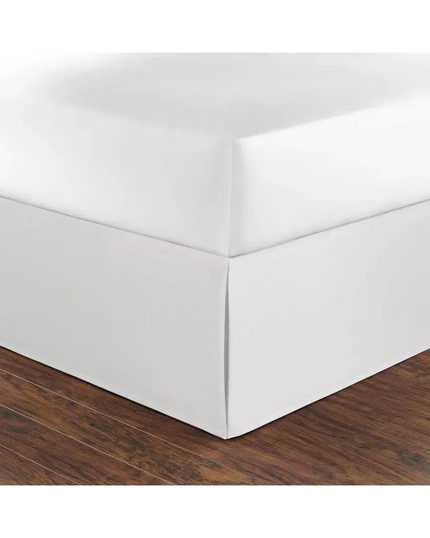 Solid Cotton Tailored Bedskirt - White