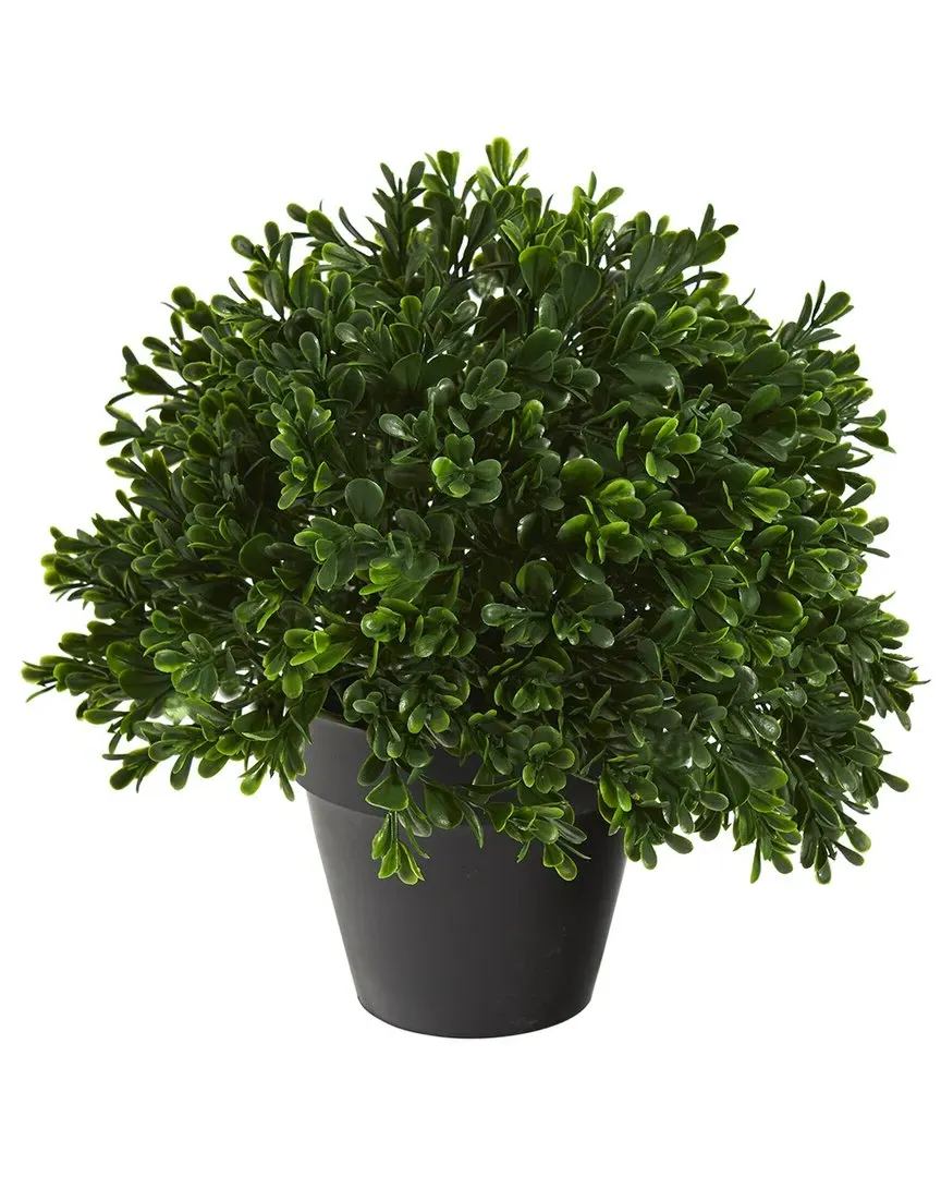 10in Boxwood Topiary Artificial Plant with Planter - Green image