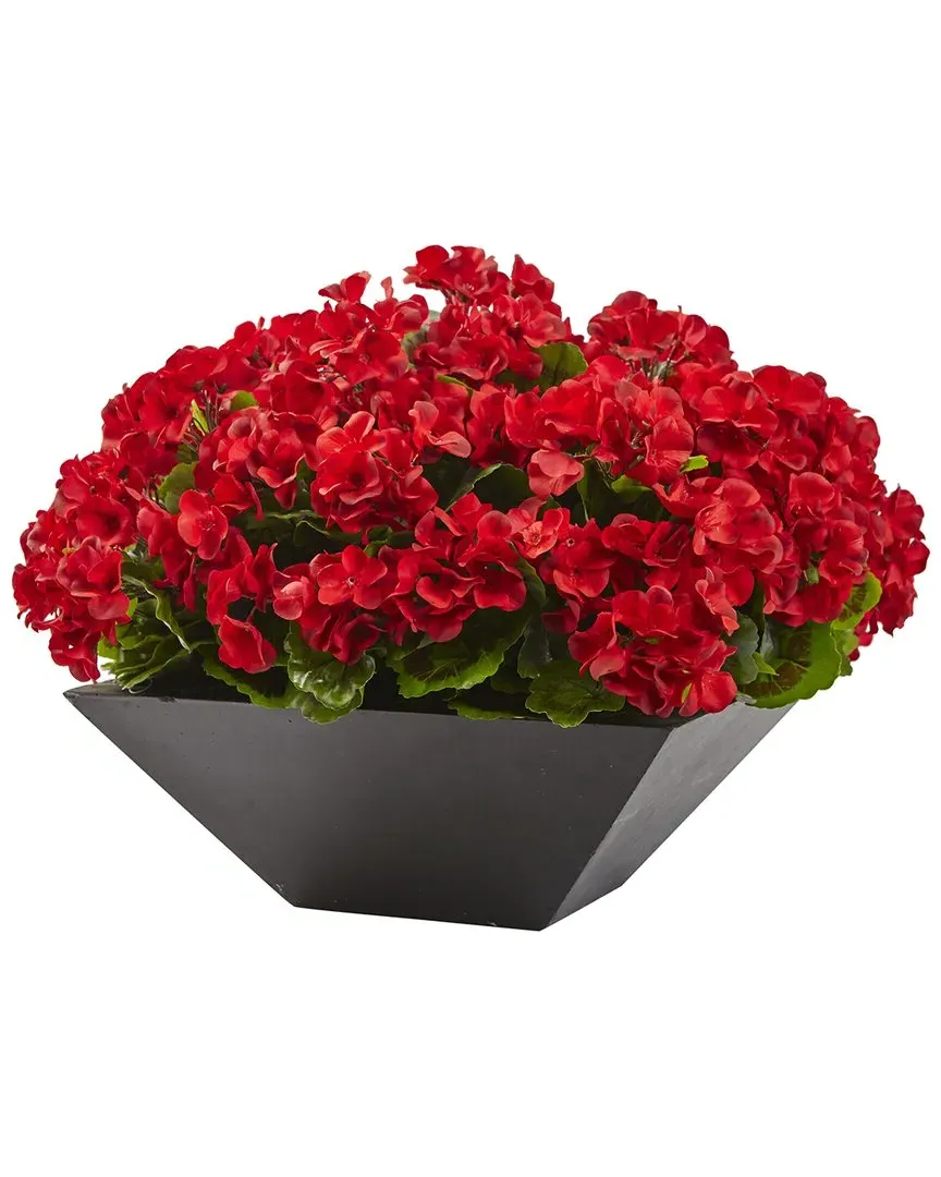 15in Geranium Artificial Plant UV Resistant - Red