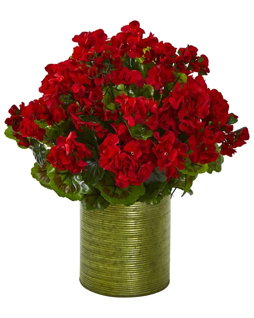 20in Geranium Artificial Plant UV Resistant - Red