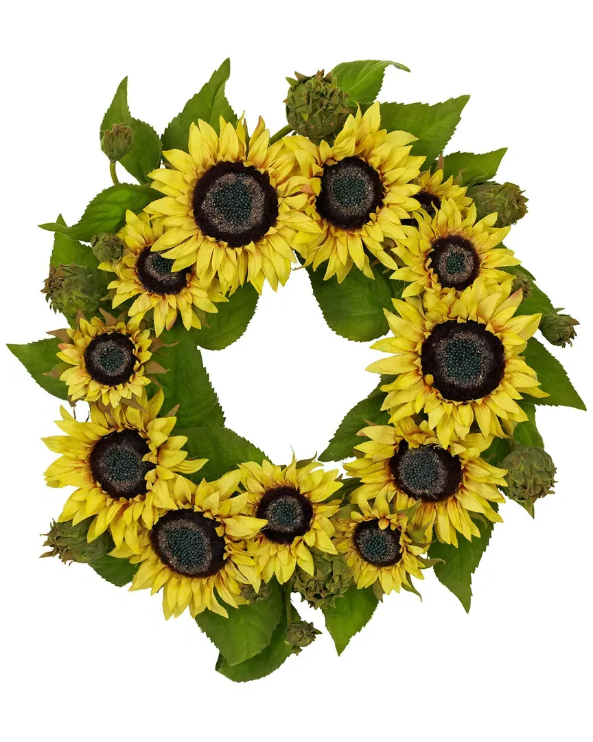 22in Sunflower Wreath - Yellow