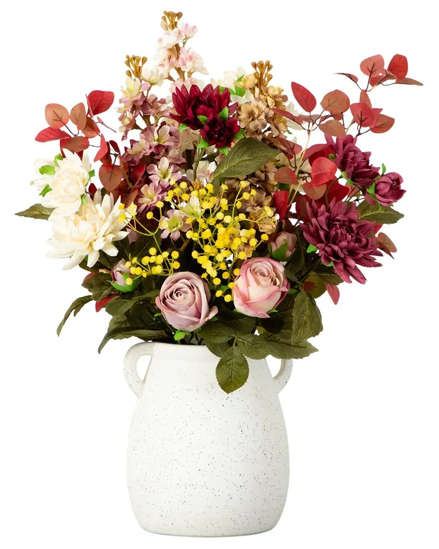 25in Mixed Flower Arrangement in Ceramic Vase - Multicolor image