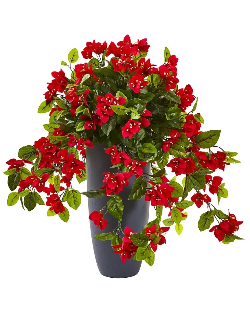 26in Bougainvillea Artificial Plant in Planter - Red