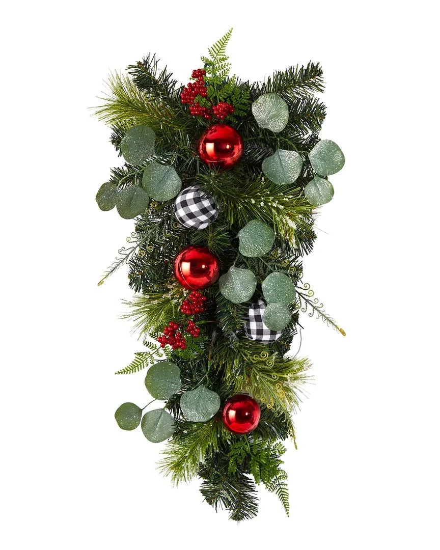 26in Christmas Greenery Artificial Swag - Green image