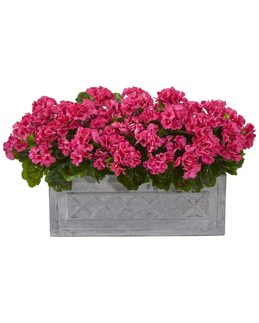 28in Geranium Artificial Plant UV Resistant - Stone
