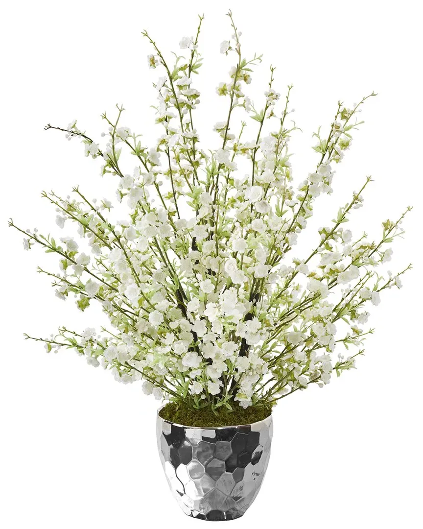 29in Cherry Blossom Artificial Arrangement - White