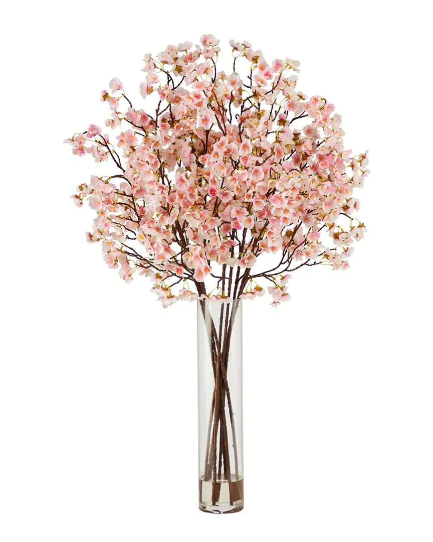 32in Artificial Cherry Blossom Arrangement - Pink image