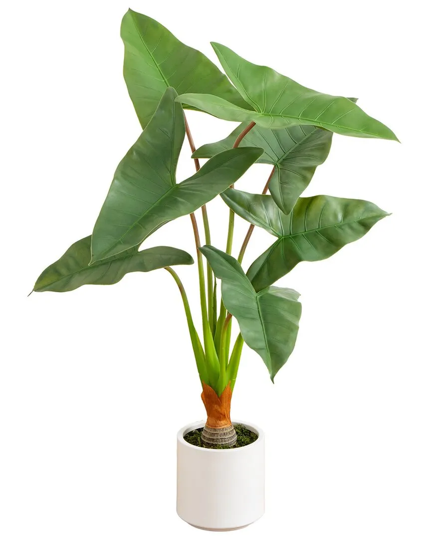 3.5ft Artificial Arrowhead Philodendron in Decorative Planter - Green image