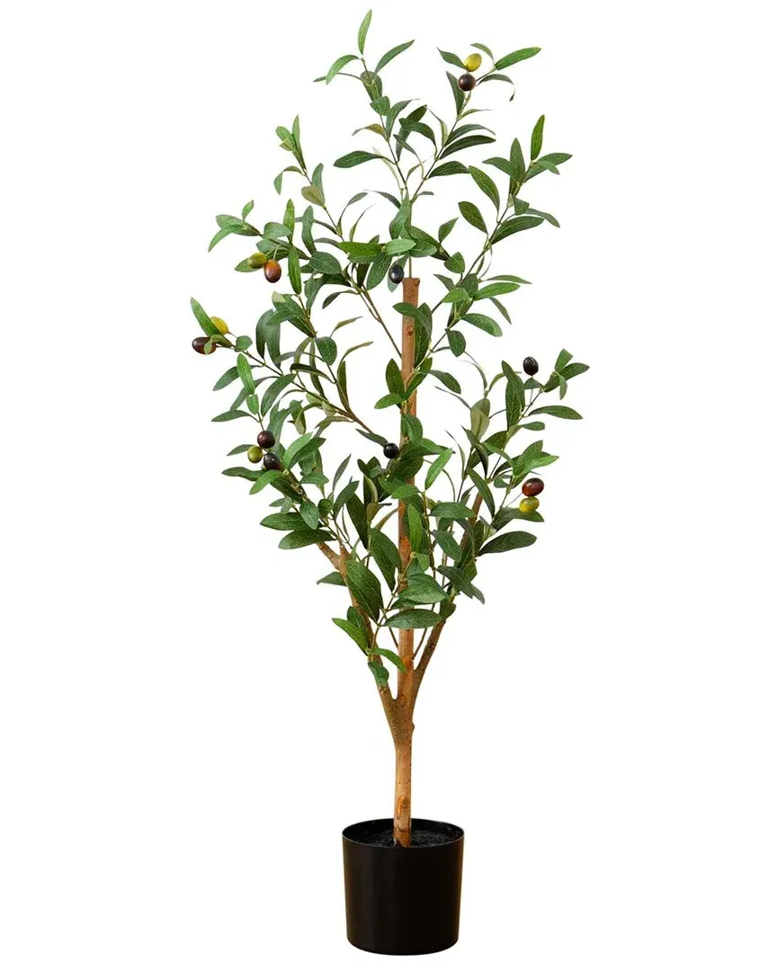 3ft Artificial Olive Tree with Natural Trunk - Green