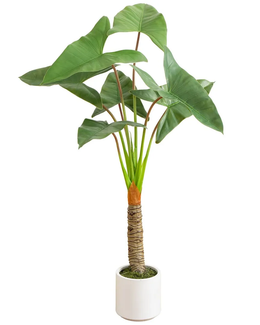 4.5ft Artificial Arrowhead Philodendron in Decorative Planter - Green