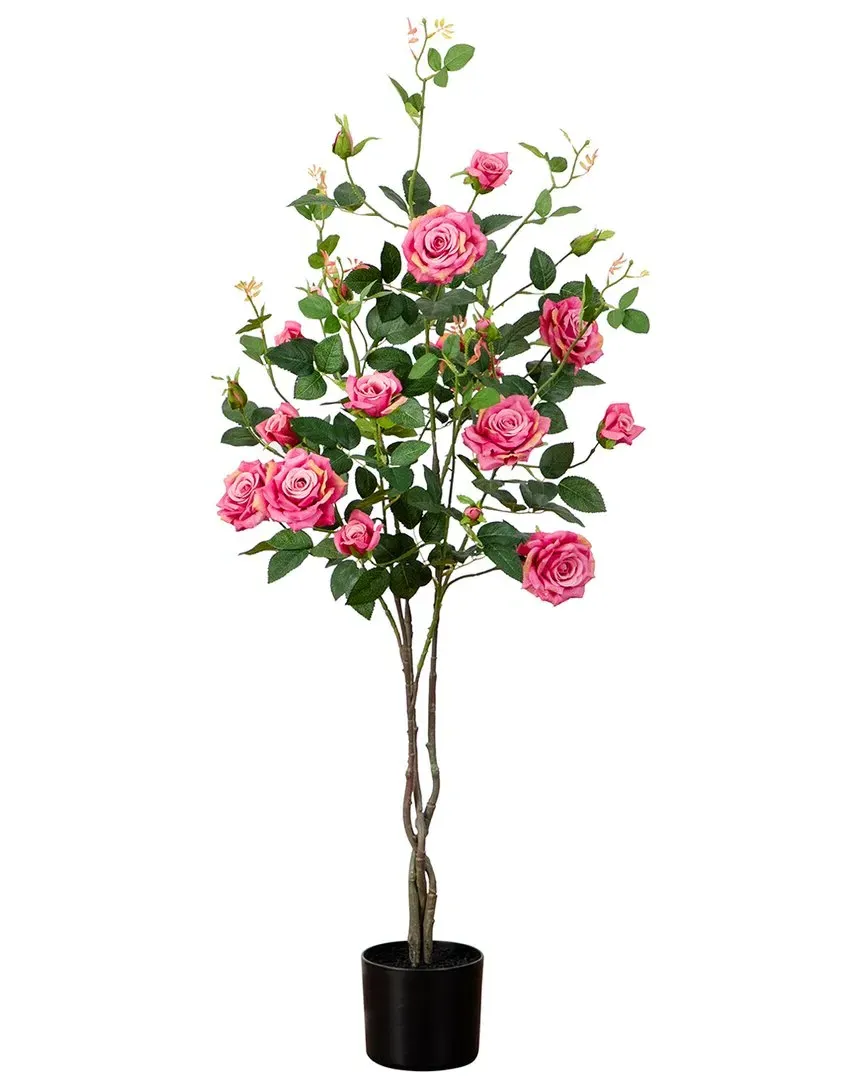4ft Artificial Rose Tree - Pink image