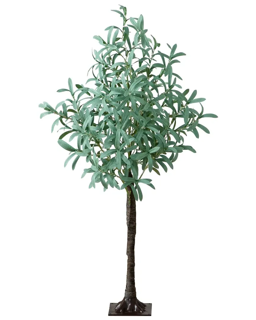 4ft Lighted Artificial Olive Tree with 240 LED Lights - Green