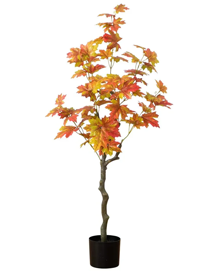 4ft Maple Artificial Fall Tree - Orange image
