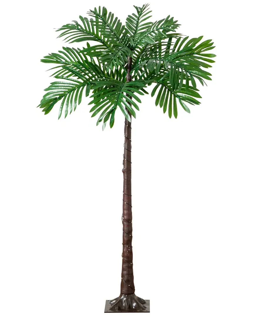 4ft UV-Resistant Lighted Palm Tree with 127 LED Lights - Green