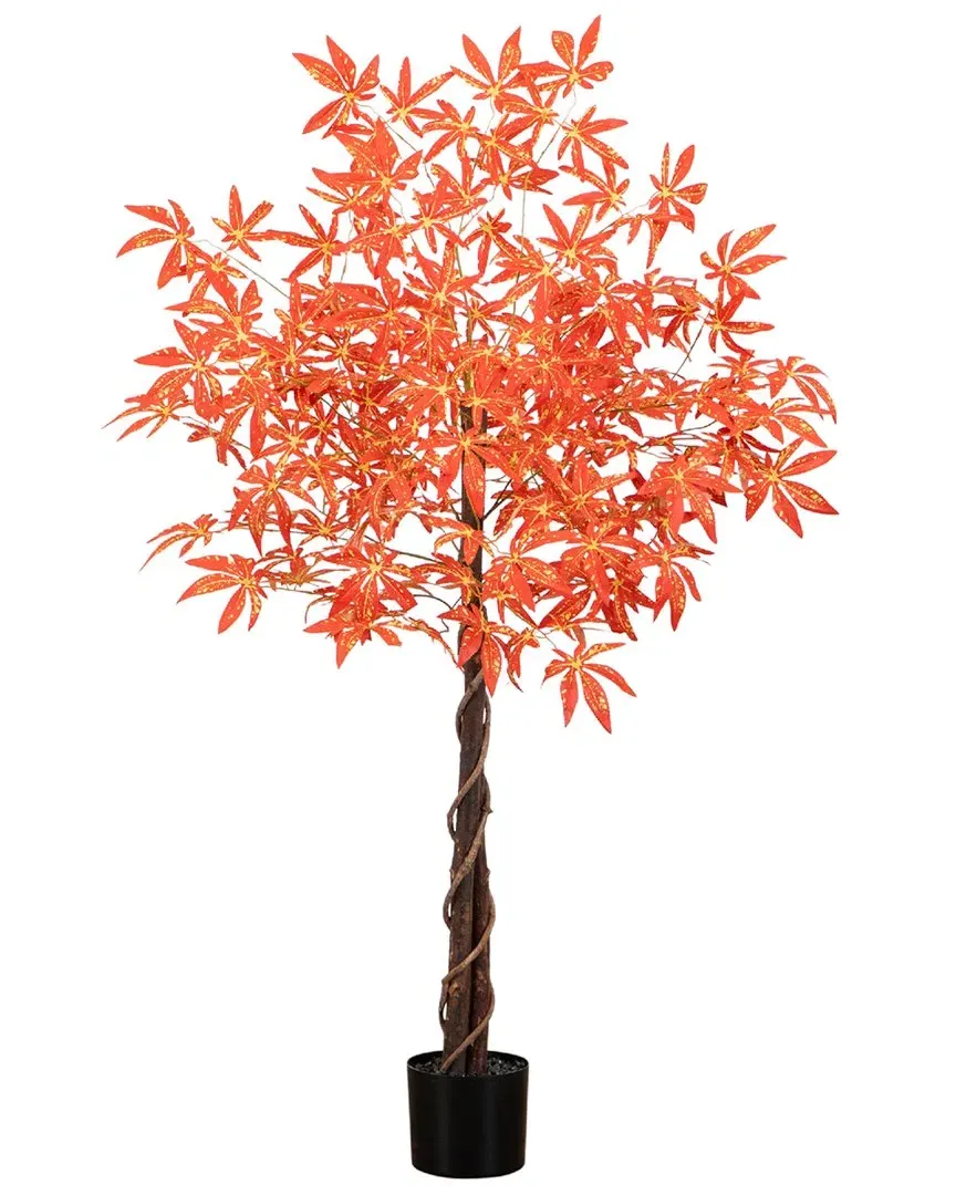 4ft Vibrant Maple Artificial Fall Tree - Orange