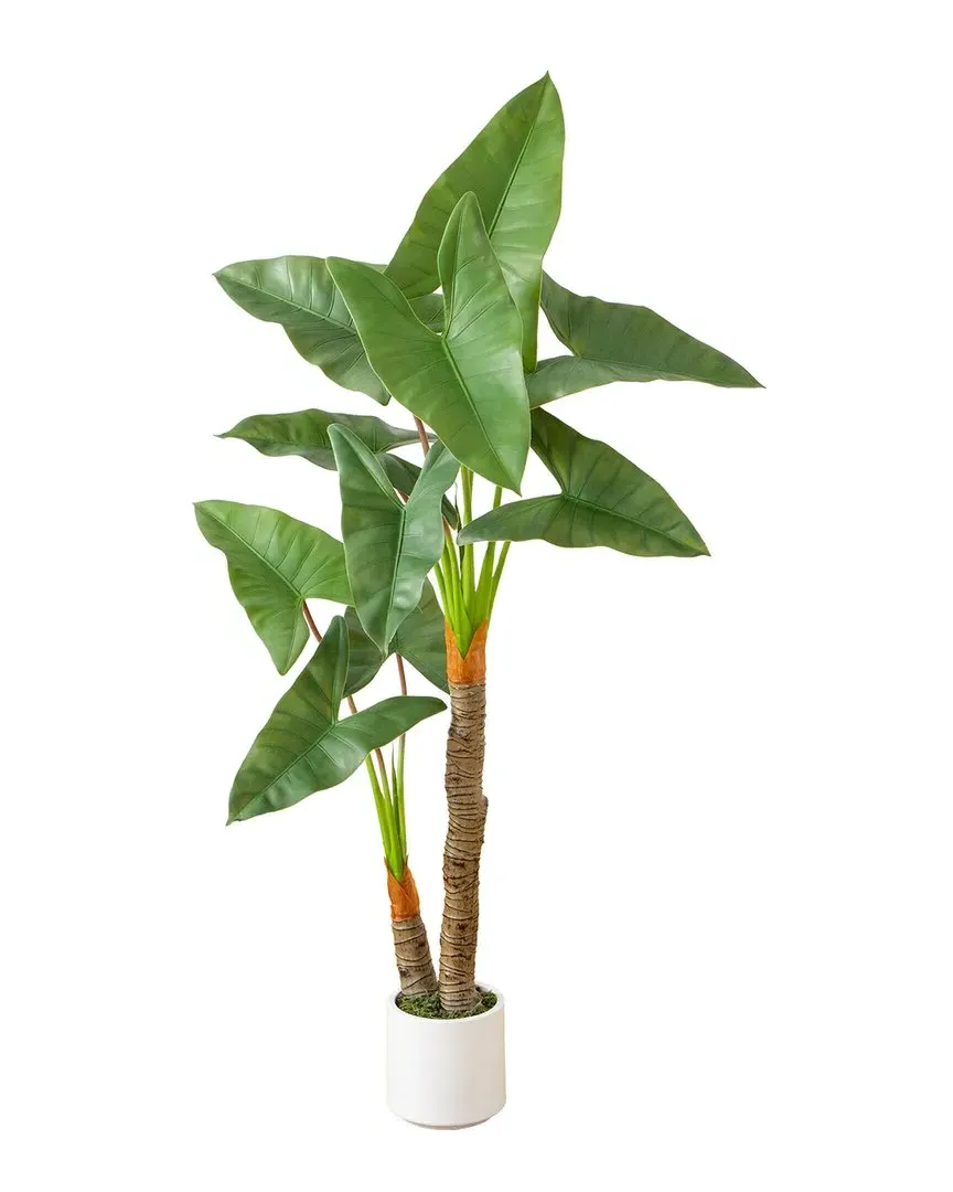 5.5ft Artificial Arrowhead Philodendron in Decorative Planter - Green
