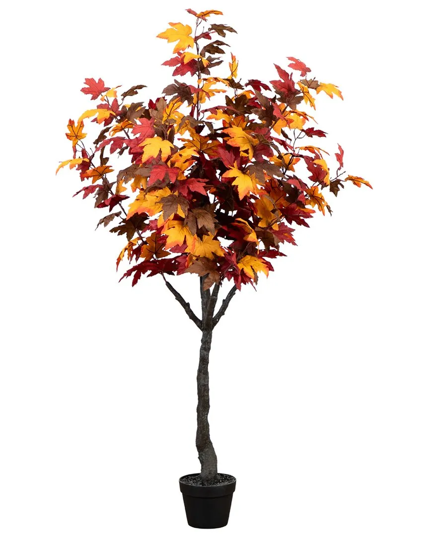 5ft Autumn Smoky Maple Artificial Fall Tree - Orange