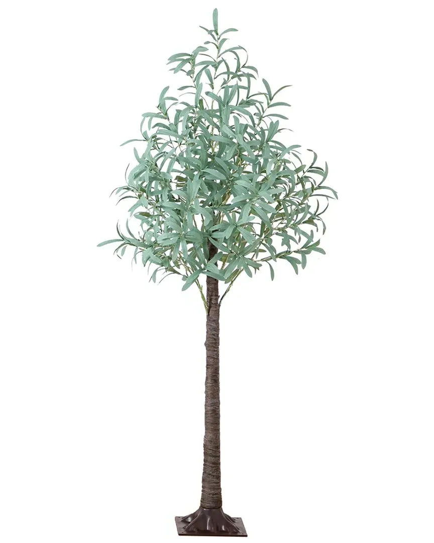 5ft Lighted Artificial Olive Tree with 300 LED Lights - Green