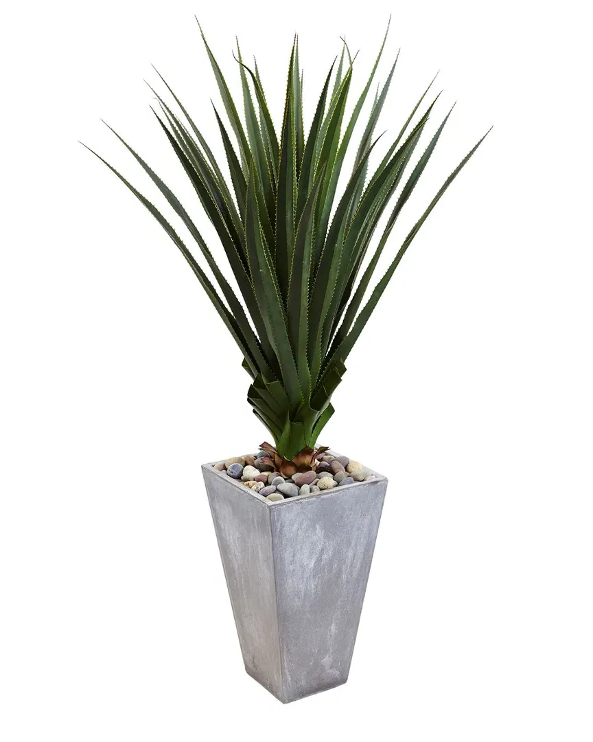 5ft Spiked Artificial Agave Plant with Planter