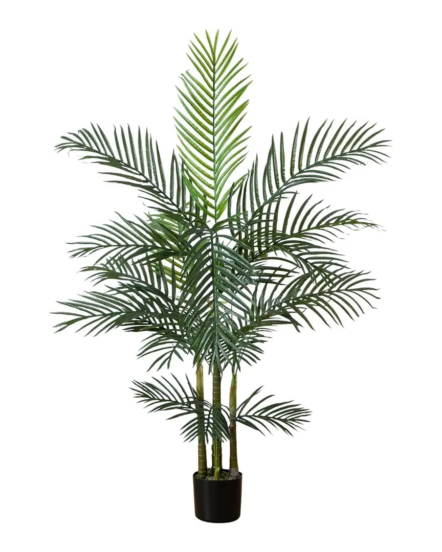 5ft UV-Resistant Areca Palm Tree with Planter - Green