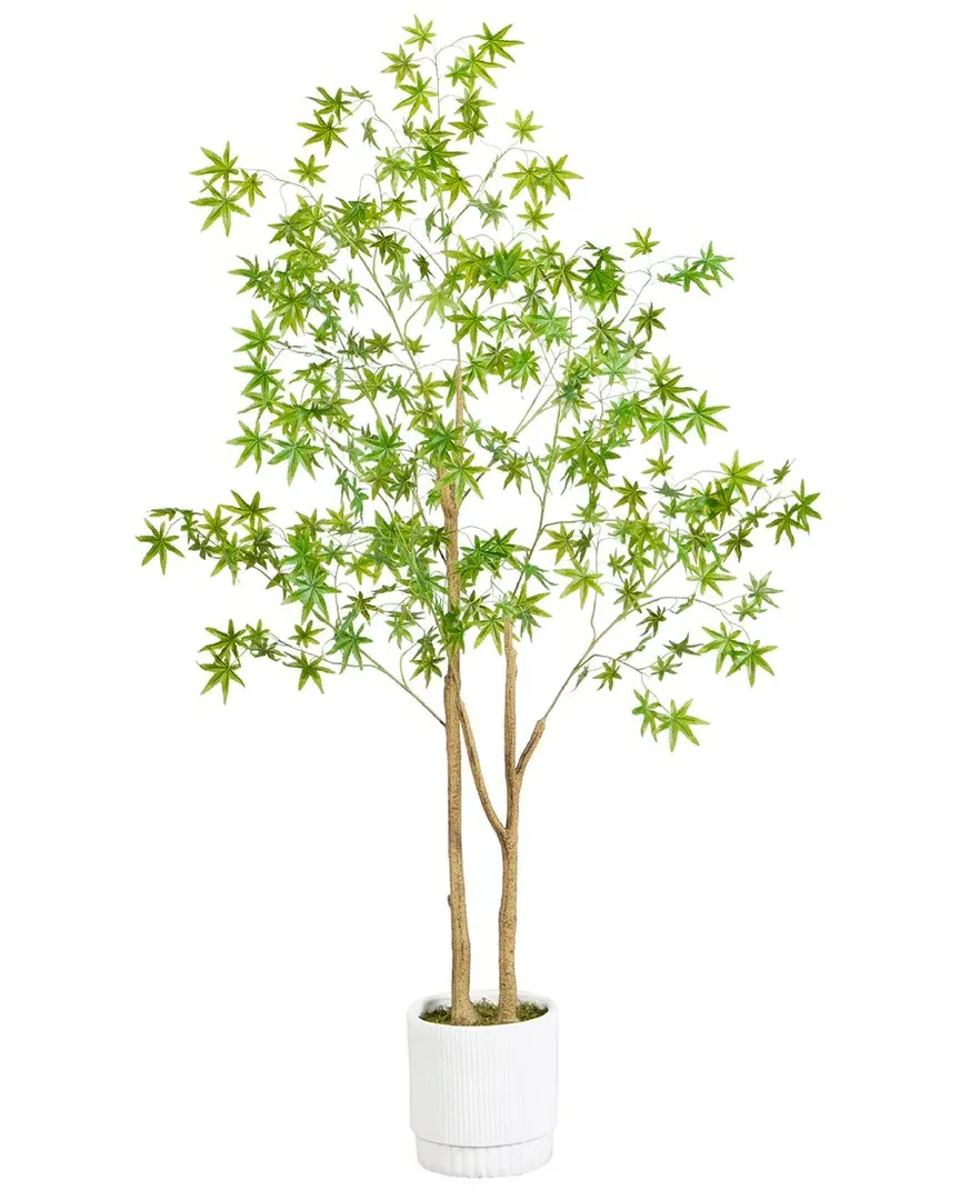 6ft Artificial Maple Tree with Planter - Green image
