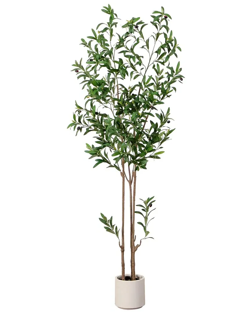 6ft Artificial Olive Tree in Decorative Planter - Green