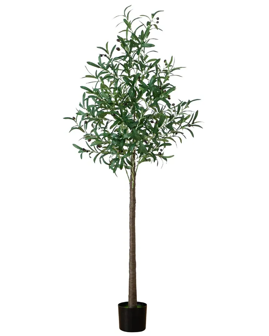 6ft Lighted Artificial Olive Tree with 300 LED Lights - Green
