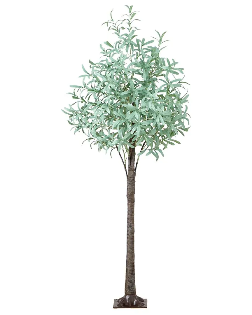 6ft Lighted Artificial Olive Tree with 420 LED Lights - Green