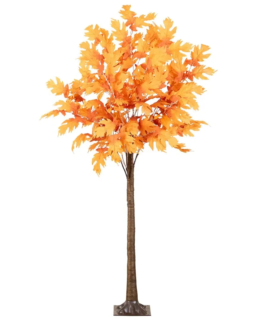 6ft Pre-Lit Autumn Maple Artificial Fall Tree - Orange image