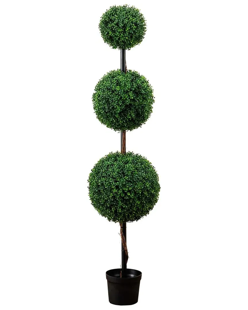 6ft Triple Ball Boxwood Topiary Tree - Green